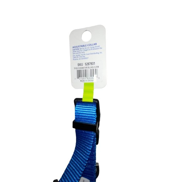 NWT Top Paw Blue Nylon Adjustable D-Ring Buckle Dog Collar Medium 14"-20" - Picture 5 of 6